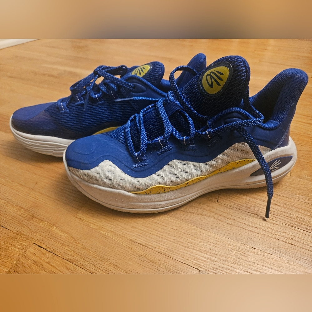 Under Armour -Curry Kids Blue and Yellow Sneakers